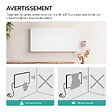 EMKE - EMKE Radiateur Infrarouge 1200W, Panneau Chauffant Mural 119,5x59,5cm avec Thermostat WiFi Connecté, Sans Cadre, Blanc - vignette