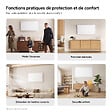 EMKE - EMKE Radiateur Infrarouge 600W, Panneau Chauffant Mural 100,5x59,5cm avec Thermostat WiFi Connecté, Blanc - vignette