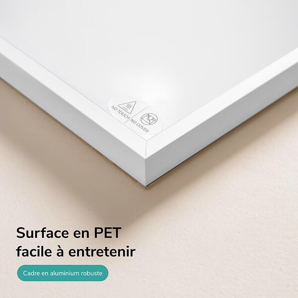 EMKE - EMKE Radiateur Infrarouge 300W, Panneau Chauffant Mural 59,5,5x50,5cm avec Thermostat WiFi Connecté, Blanc - large