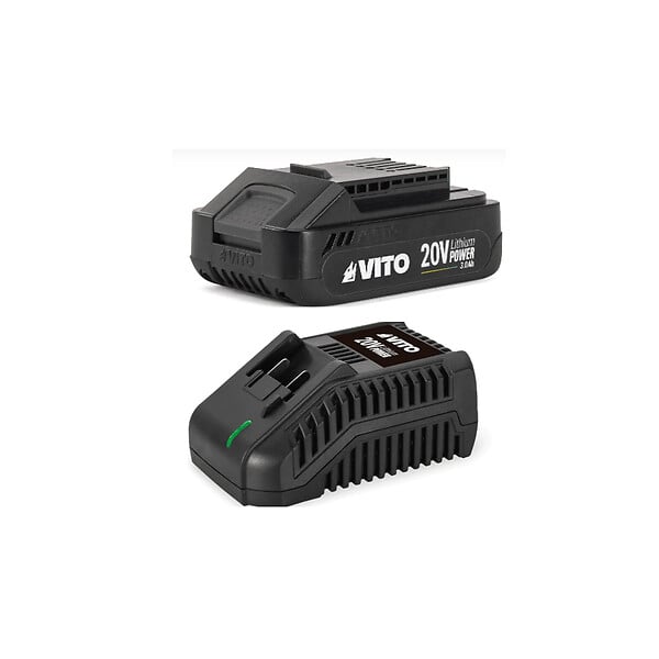 VITO - Mini tronçonneuse sans fil 20V Lame 10 cm + Batterie lithium 2.0Ah + Chargeur Rapide Mini scie d'élagage sans fil VITO - large