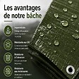 VITO - Bâche de protection 5 x 8 m Verte Etanche Protection Anti UV VITO - vignette
