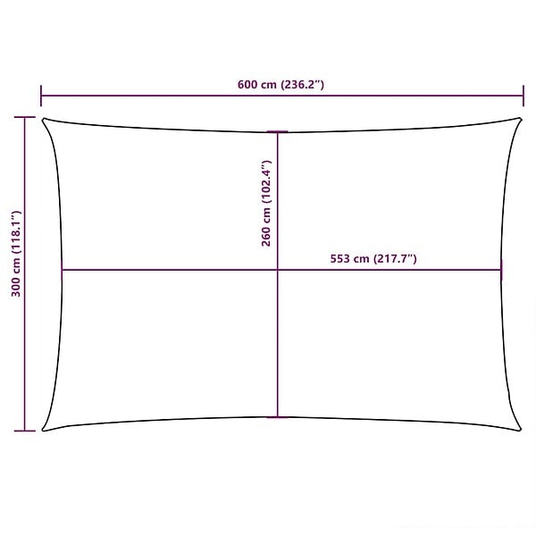 VIDAXL - vidaXL Voile de parasol tissu oxford rectangulaire 3x6 m taupe - large