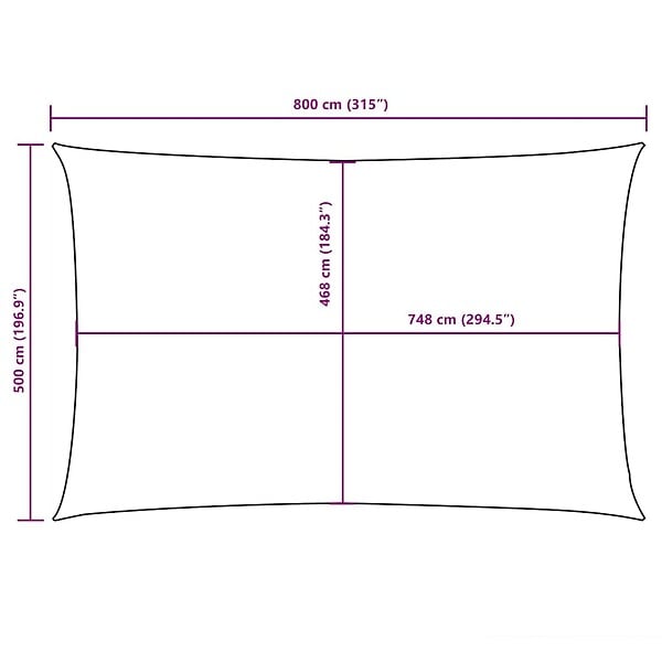 VIDAXL - vidaXL Voile de parasol tissu oxford rectangulaire 5x8 m taupe - large