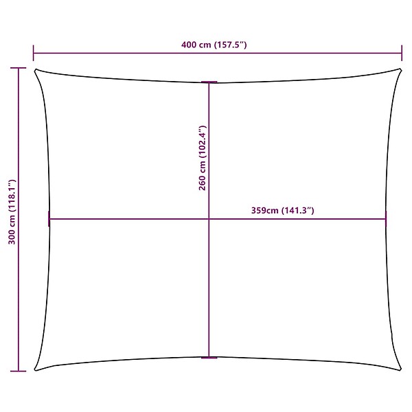 VIDAXL - vidaXL Voile de parasol tissu oxford rectangulaire 3x4 m taupe - large