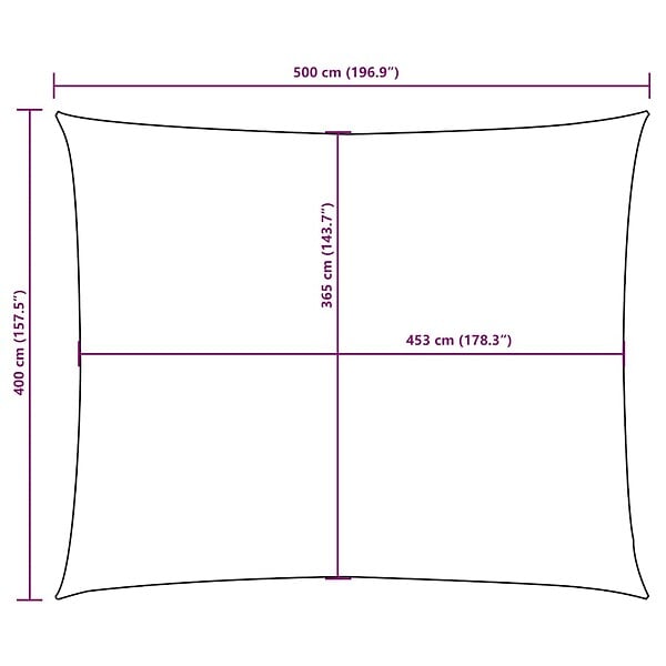 VIDAXL - vidaXL Voile de parasol tissu oxford rectangulaire 4x5 m crème - large
