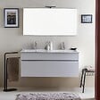 KIAMAMI VALENTINA - Meuble De Salle De Bain Moderne Weiss De 120 Cm Avec Double Lavabo | Sole - vignette