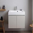 KIAMAMI VALENTINA - Meuble De Salle De Bains 60Cm Gris Perle Avec Lavabo Blanc | Valentina - vignette