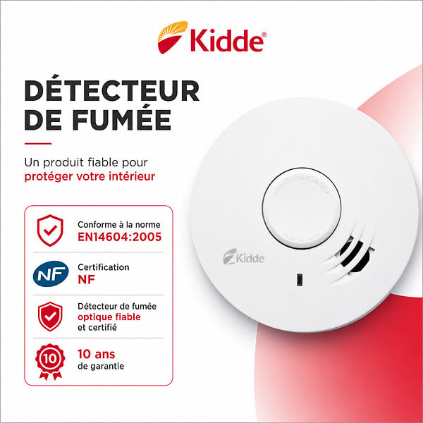 KIDDE - Détecteur de fumée Daaf 10Y29 - autonomie 10 ans - Kidde - large