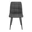ID MARKET - Lot de 6 chaises MILA en velours gris foncé pour salle à manger - vignette