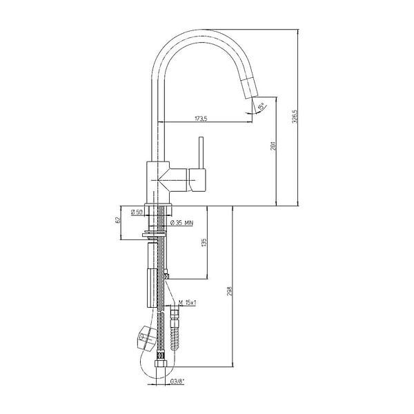 KIAMAMI VALENTINA - Mitigeur Pour Cuisine Avec Douchette À Eau Coulissante | Piuma - large