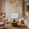 SAUTER - Radiateur électrique double cœur de chauffe Hekla - Horizontal - Blanc - 1500W - vignette
