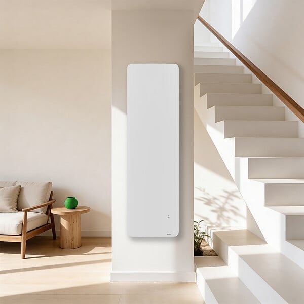 SAUTER - Radiateur électrique double cœur de chauffe Hekla - Vertical - Blanc - 2000W - large