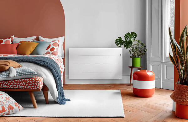 SAUTER - Radiateur électrique à inertie pierre Sibayak II - Blanc - 1500W - large