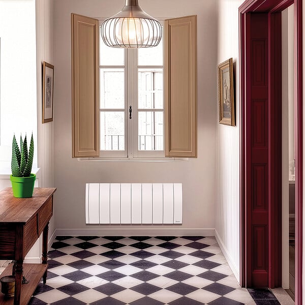 SAUTER - Radiateur électrique à inertie fluide aluminium Ipala Blanc 1000W - large