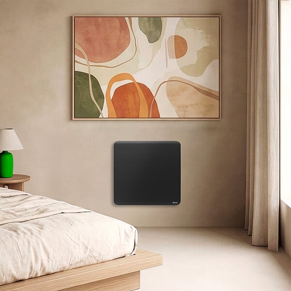 SAUTER - Radiateur électrique double cœur de chauffe Hekla - Horizontal - Anthracite - 1000W - large
