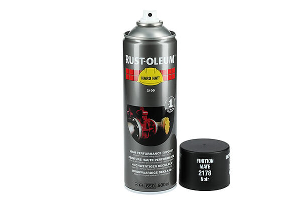 RUST-OLEUM - Couche de finition Hard Hat Ral-couleurs noir mat 500ml - RUST-OLEUM - 2178 - large