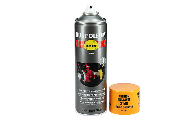 RUST-OLEUM - Couche de finition Hard Hat Ral-couleurs jaune narcisse RAL 1007 500ml - RUST-OLEUM - 2148 - large