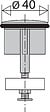 VALENTIN - Clapet à  ailettes pour bonde de lavabo D39 chromé - VALENTIN - 00 042800 000 00 - vignette