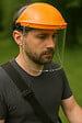 ENTREPOT BRICO - Casque Visière de protection pour débroussailleuse coupe-bordures avec plexiglas - vignette