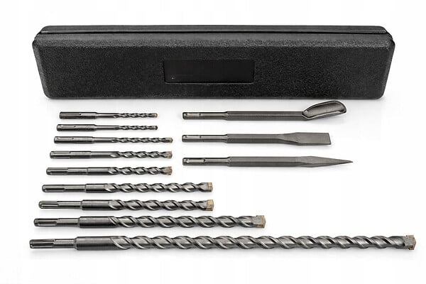 ENTREPOT BRICO - Coffret forets S4 et burins SDS+ + 12 éléments - large