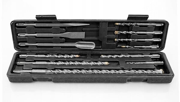 ENTREPOT BRICO - Coffret forets S4 et burins SDS+ + 12 éléments - large