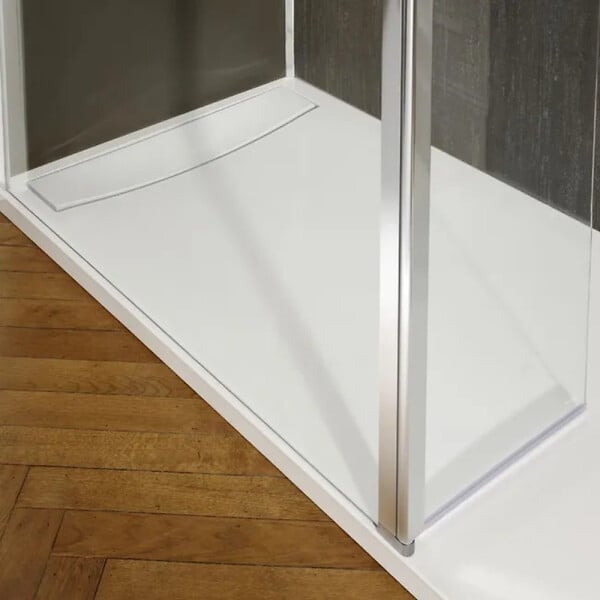 JACOB DELAFON - Receveur de douche antidérapant 140 x 90 Flight Neus acrylique rectangle blanc + bonde + capot - large