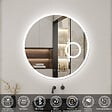 AICA SANITAIRE - Miroir Salle de Bain 60cm Rond, Bluetooth + Tricolore + 3X Loupe + Anti-Buée, AICA - vignette