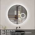 AICA SANITAIRE - Miroir Salle de Bain 60cm Rond, Bluetooth + Tricolore + 3X Loupe + Anti-Buée, AICA - vignette