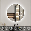 AICA SANITAIRE - Miroir Salle de Bain 70cm Rond, Bluetooth + Tricolore + 3X Loupe + Anti-Buée, AICA - vignette