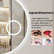 AICA SANITAIRE - Miroir Salle de Bain 70cm Rond, Bluetooth + Tricolore + 3X Loupe + Anti-Buée, AICA - vignette