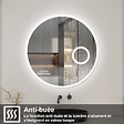 AICA SANITAIRE - Miroir Salle de Bain 120cm Rond, Bluetooth + Tricolore + 3X Loupe + Anti-Buée, AICA - vignette
