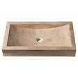 RO'MA NATURE - Vasque à poser rectangulaire Travertin Beige 70x40x10 cm - vignette