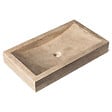 RO'MA NATURE - Vasque à poser rectangulaire Travertin Beige 70x40x10 cm - vignette