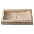 RO'MA NATURE - Vasque à poser rectangulaire Travertin Beige 70x40x10 cm - vignette