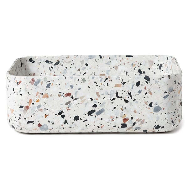 RO'MA NATURE - Vasque à poser rectangulaire Terrazzo 38x27x13 cm - large