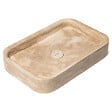RO'MA NATURE - Vasque à poser rectangulaire Travertin Beige 60x40x10 cm - vignette