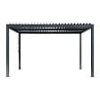 AICA SANITAIRE - Pergola bioclimatique autoportée RIVA 3 x 3m en aluminium - Lames orientables - Gris anthracite - 4 pieds robustes - vignette