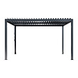 AICA SANITAIRE - Pergola bioclimatique autoportée - Structure et Lames orientables en aluminium - 4 x 3m - Gris anthracite - vignette
