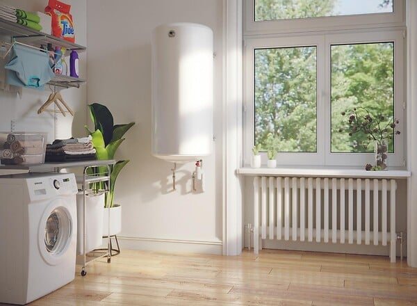THERMOR - Chauffe-eau électrique compact Stéatis Thermor - Vertical - Mural  - 200L - 2200W - Blanc - large