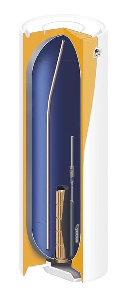 THERMOR - Chauffe-eau électrique Duralis Thermor - Vertical - Stable  - 300L - 3000W - Blanc - large