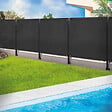ID MARKET - Brise vue renforcé 1 x 10 M noir 220 gr/m² luxe PRO - vignette
