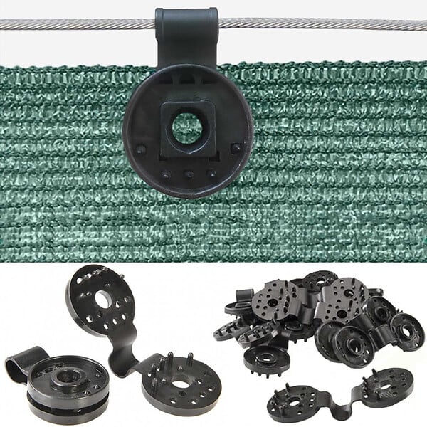 ID MARKET - Lot de 20 clips de fixation pour brise vue - large