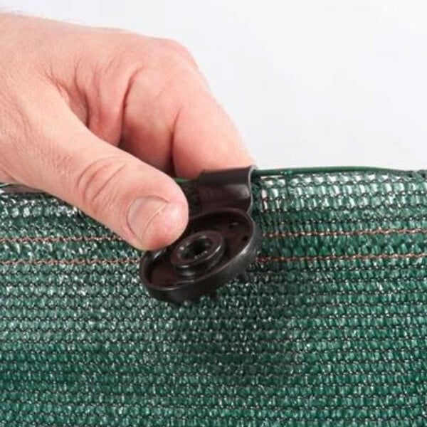 ID MARKET - Lot de 20 clips de fixation pour brise vue - large