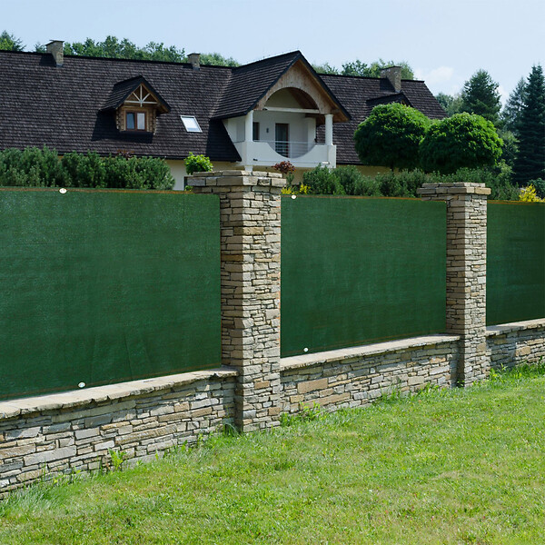 ID MARKET - Brise vue renforcé 1,2 x 10 M vert 90 gr/m² classique - large