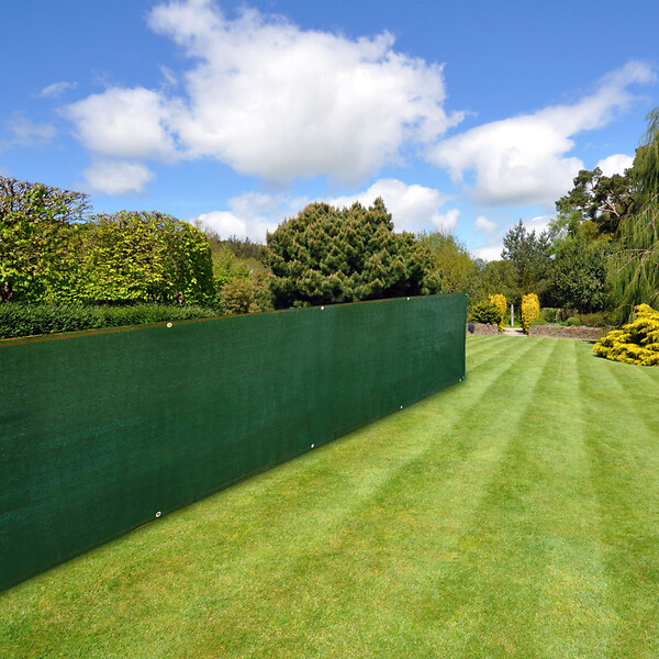 ID MARKET - Brise vue occultant 1,5 x 10 M vert 400 gr/m² haut de gamme - large