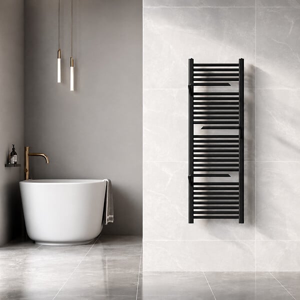 OTITEC - Sèche-serviettes électrique 120x50cm - 700W - Noir - SUDO - large