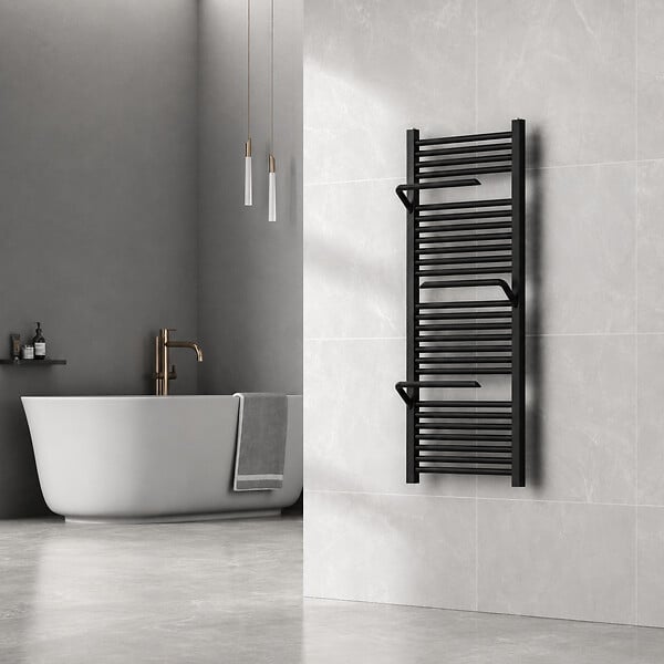 OTITEC - Sèche-serviettes électrique 120x50cm - 700W - Noir - SUDO - large
