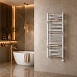 OTITEC - Sèche-serviettes électrique 120x50cm - 600W - Blanc - SUDO - vignette