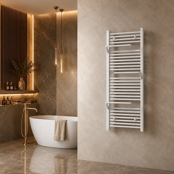 OTITEC - Sèche-serviettes électrique 120x50cm - 600W - Blanc - SUDO - large