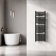 OTITEC - Sèche-serviettes eau chaude 120x50cm Noir - SUDO - vignette
